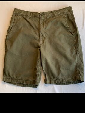 St. John's Bay Olive Green Flat-Front Chino Shorts